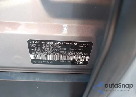 2022 Mitsubishi Outlander Sel/Sel Launch Edition S-Awc/Sel Special Edition z USA, uszkodzony, nr VIN JA4J4VA89NZ016155